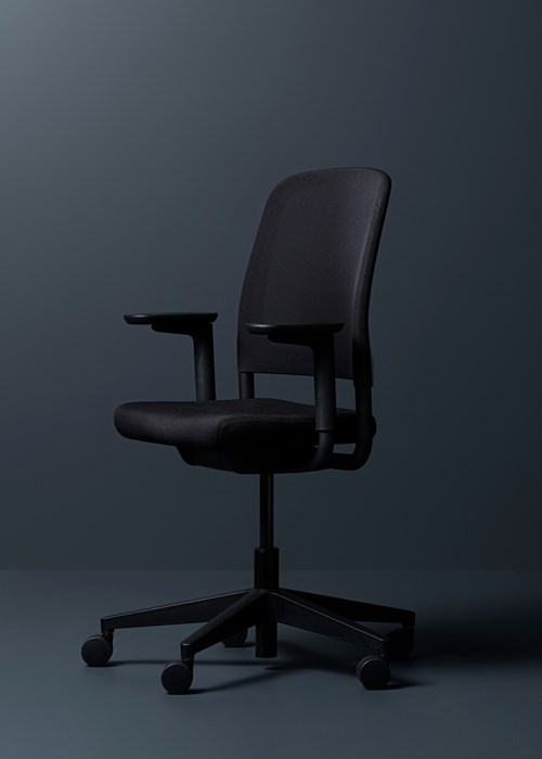 Denn Task Chair with 4D Arms on Dark Frame