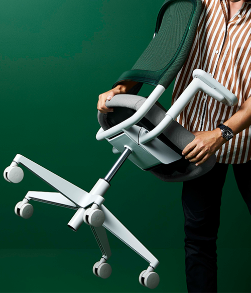 Denn Task Chair with 4D Arms on Light Frame